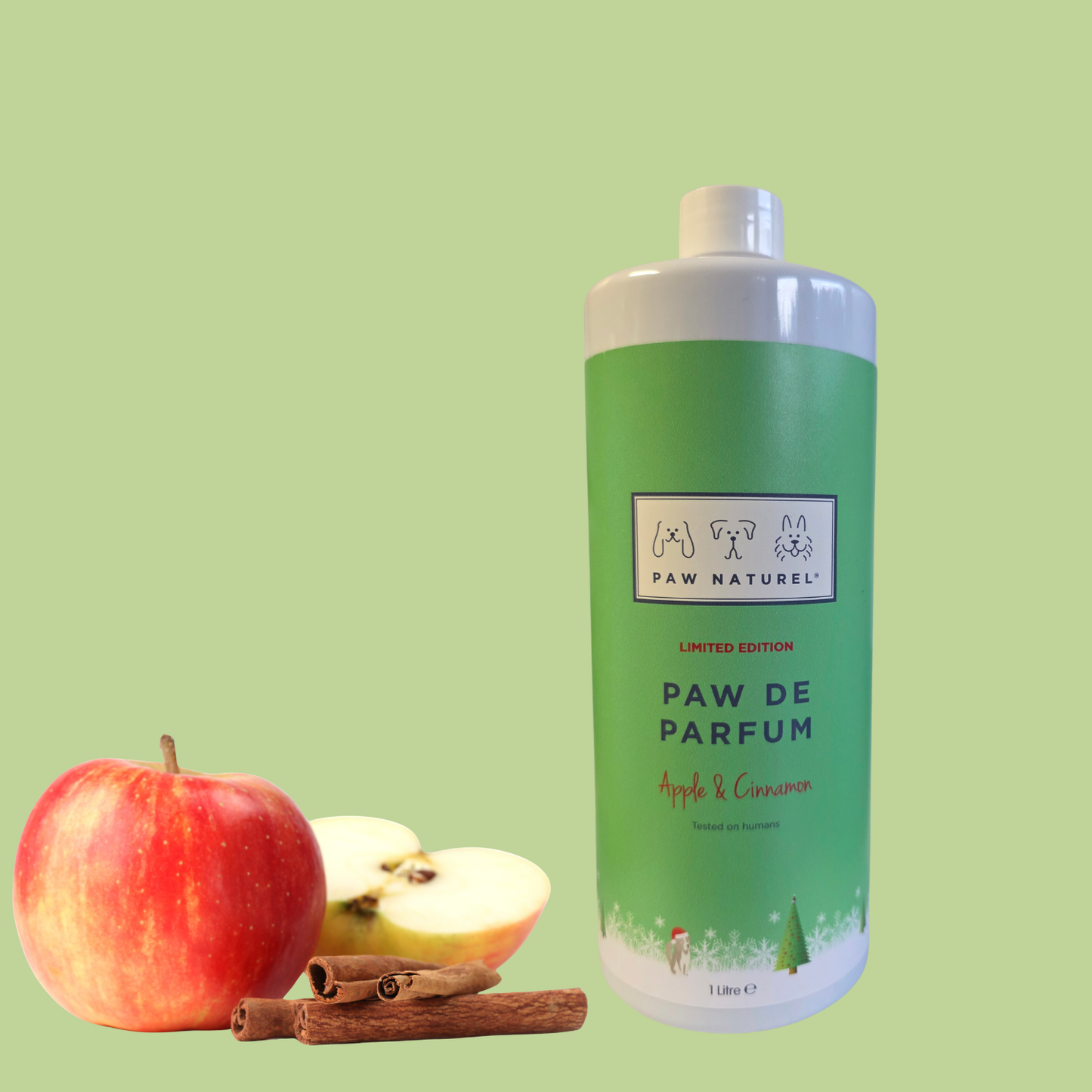 Apple and cinnamon Paw De Parfum dog perfume refill 1 litre bottle by Paw Naturel