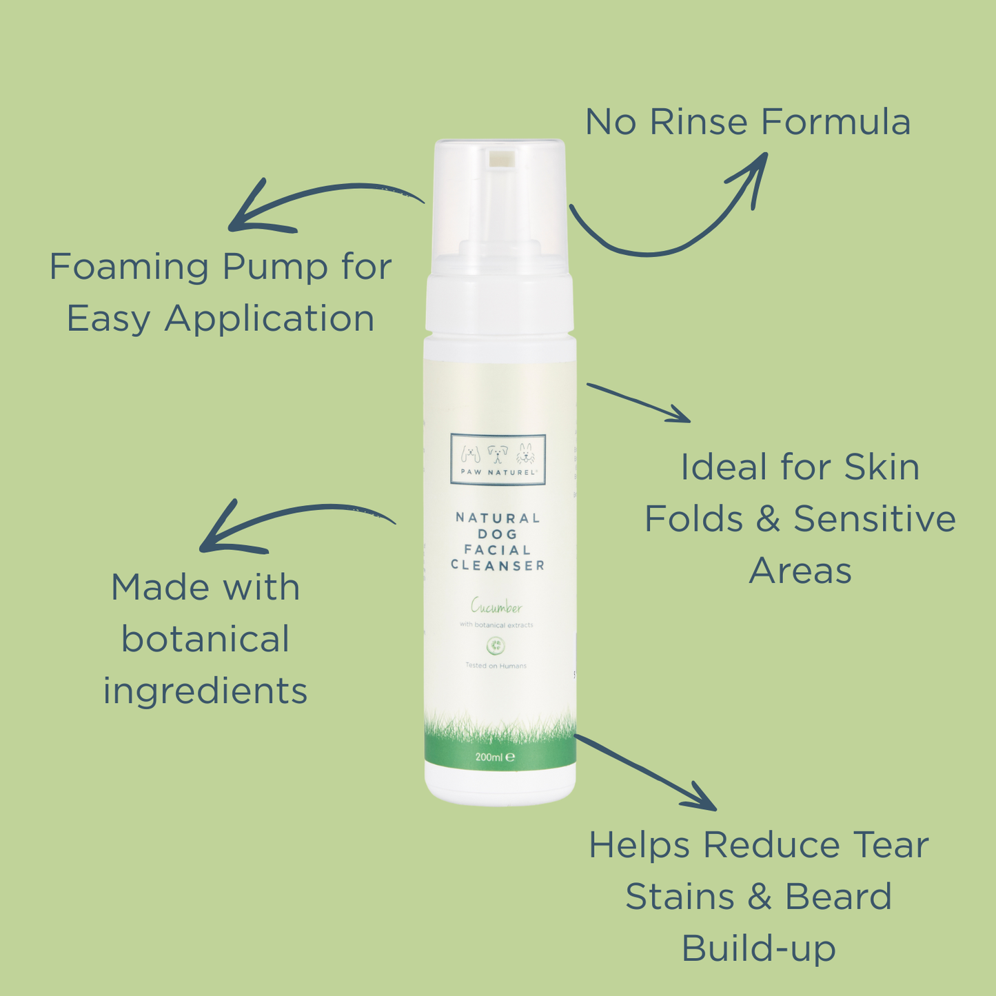 Paw Naturel Natural leave in Cucumber Facial Cleanser 200ml