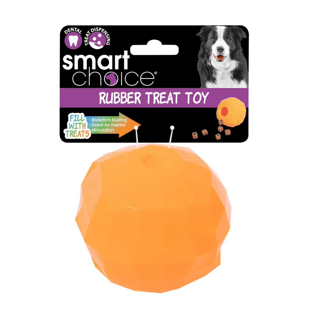 Orange Fruit Treat dispensing dog toy