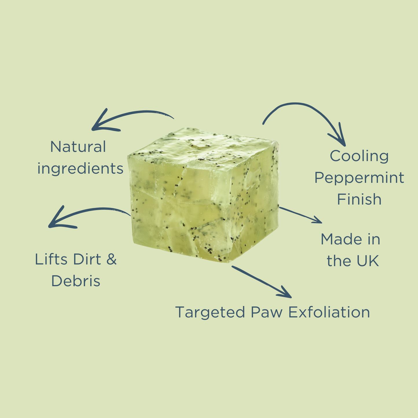 Paw Naturel Natural Peppermint Foot Scrub with poppy seeds