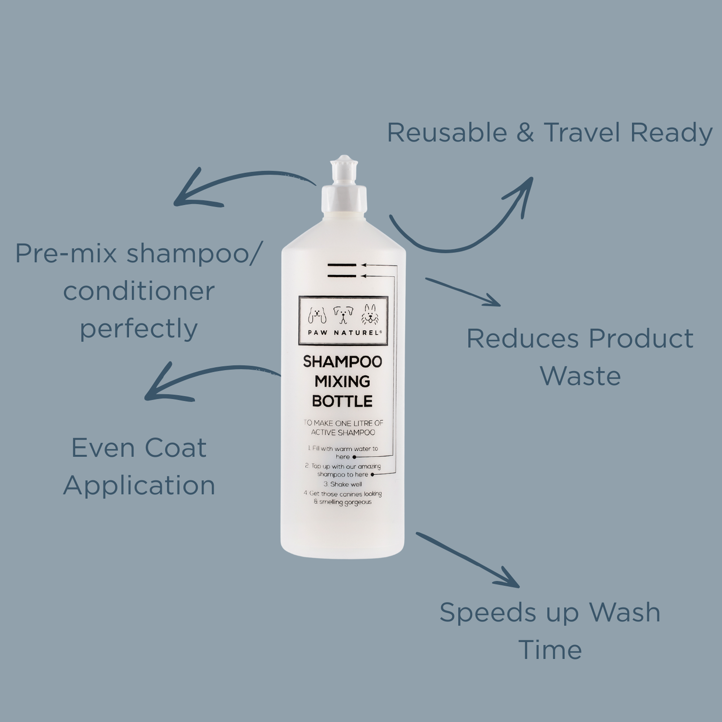 Paw Naturel Shampoo Conditioner Mixing Bottle