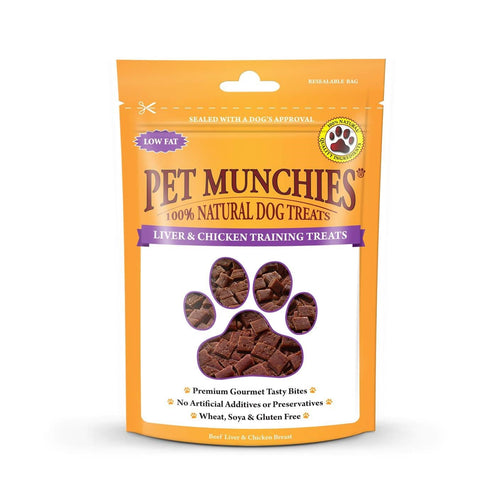 Pet Munchies Natural Liver and Chicken Training Treats 50g bag