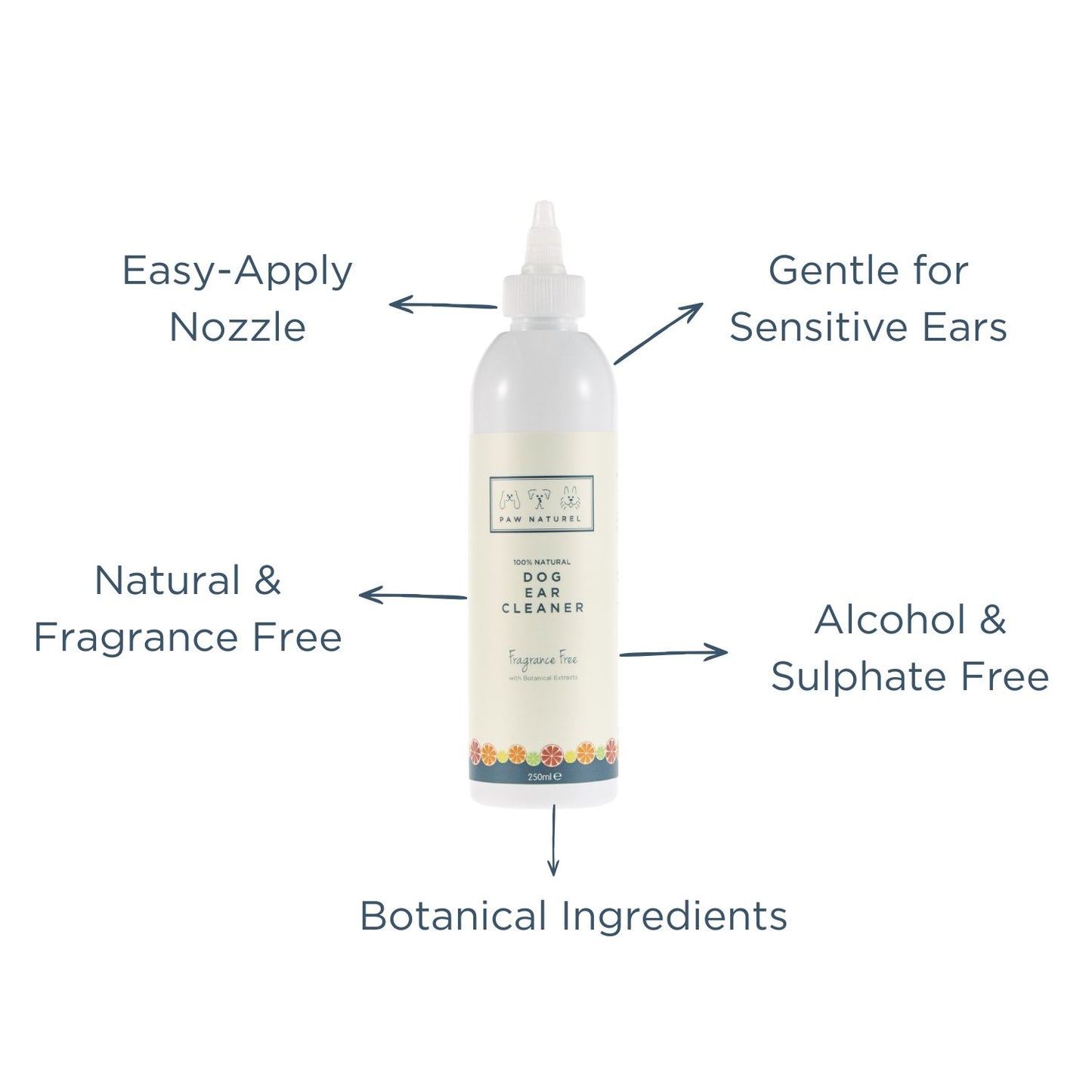 Fragrance-Free Natural Dog Ear Cleaner 250ml | Paw Naturel