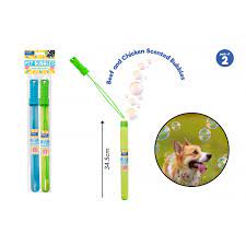 Chicken & Beef scented pet bubble wand with bubbles - Pack of two