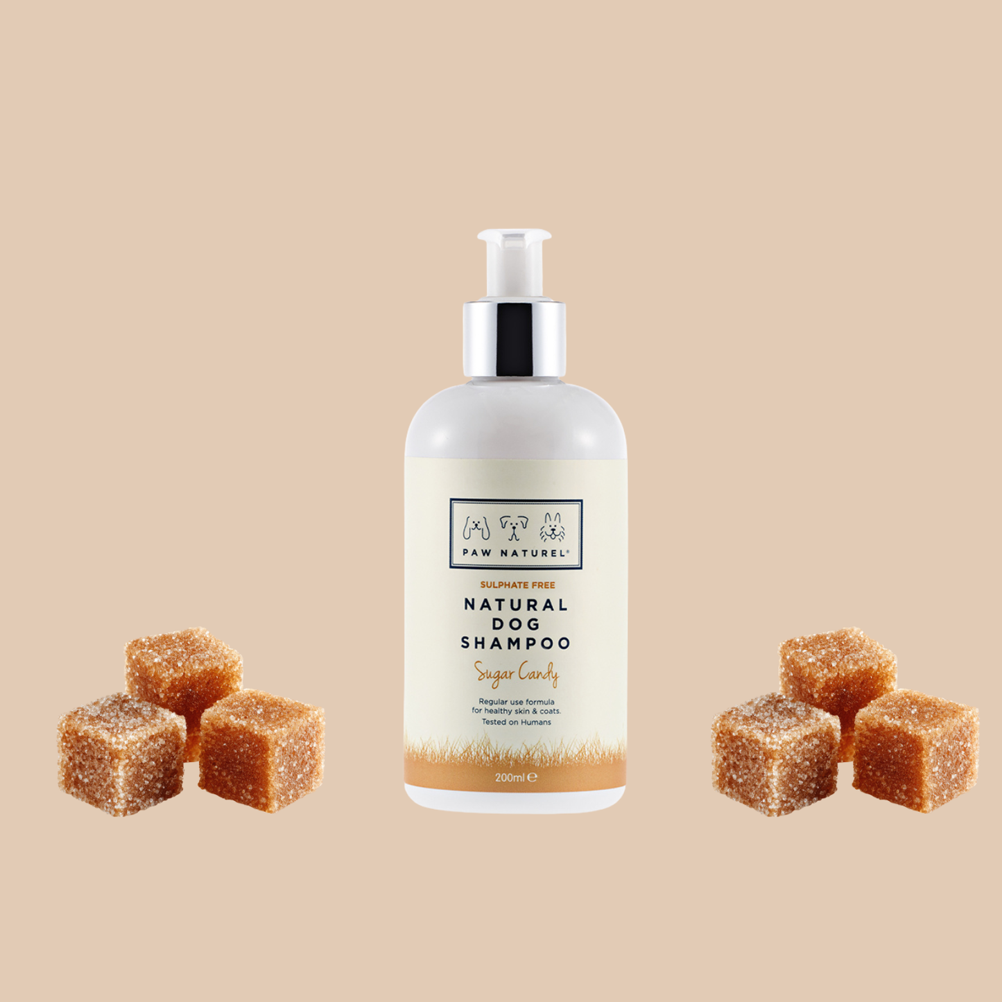 paw naturel sugar candy dog shampoo 200ml natural grooming shampoo