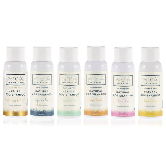 Paw Naturel Mini Trial Pack of 6 Natural Dog Shampoo samples