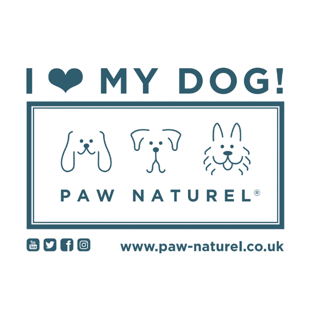 Paw Naturel I LOVE MY DOG Car Sticker ♡
