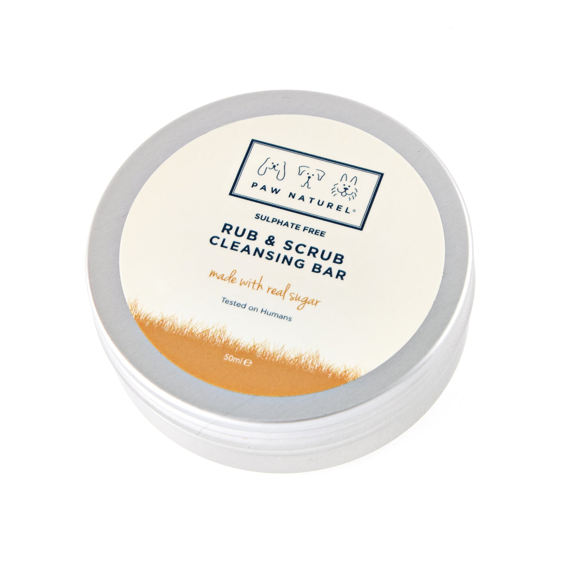 Paw Naturel Rub & Scrub Cleansing Heart shaped Bar with real sugar - Paw Naturel
